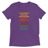 Dice Dice Dice Short sleeve t-shirt (15 colour options)