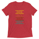 Dice Dice Dice Short sleeve t-shirt (15 colour options)