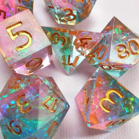 Water Dawn 7Pcs Sharp Edge Dice Set