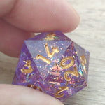 Lilac Illusion 7pc Sharp Edge Dice Set