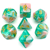 Brillia Spring - Resin Rounded Edge D&D Dice Set