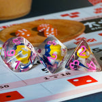 Fae Forest 7pc Rounded Edge Musroom Dice Set