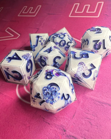 Porcelain Delft Dice Set