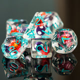 Fae Forest 7pc Rounded Edge Musroom Dice Set