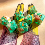 Brillia Spring - Resin Rounded Edge D&D Dice Set
