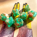 Brillia Spring - Resin Rounded Edge D&D Dice Set