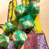 Brillia Spring - Resin Rounded Edge D&D Dice Set