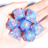 Sakura Night 7pc Sharp Edge Dice Set-Preorder