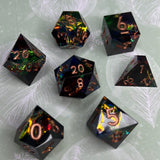 Aurora 7pc Sharp Edge Dice Set