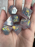 Swan Lake 7pc Sharp Edge Dice Set